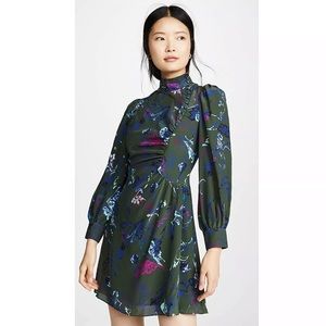 Tanya Taylor green clarisse silk dress
